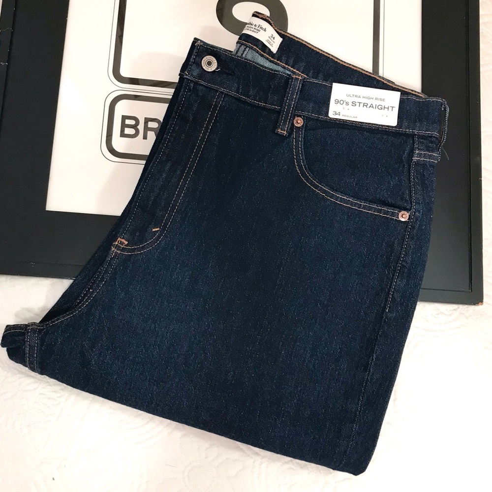 Abercrombie & Fitch 90’s Straight Jeans 34x30 NWT
